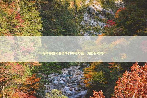 探索泰国和合法事的神秘力量,真的有效吗? 探索泰国和合法事的神秘力量,真的有效吗? 感情姻缘的佛牌有几种