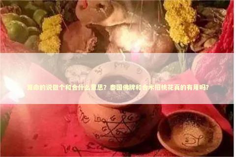 算命的说做个和合什么意思？泰国佛牌和合术招桃花真的有用吗？